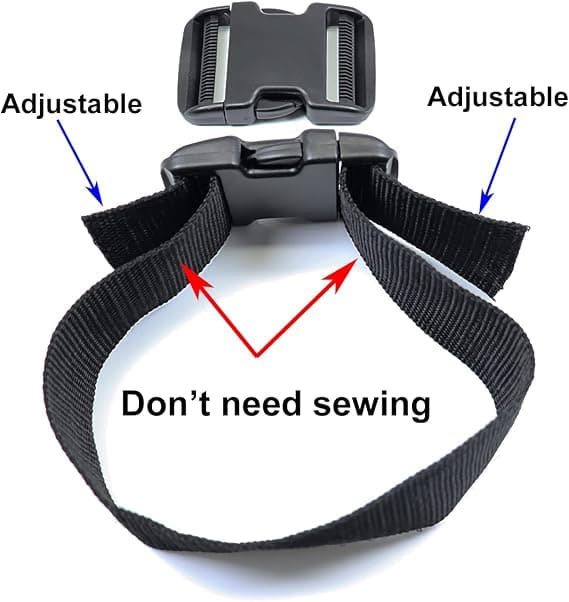 Double Adjustable Quick Release Buckles, 50mm, Heavy Duty Plastic Buckles, Replacement Buckles for Backpacks, Adjustable Without Sewing, 2 Sets-FX-