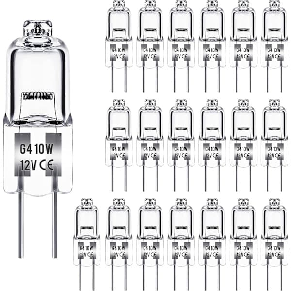 G4 halogenlampor 10W 12V - Varmvitt - 10-pack 10st 10W 10pcs-FX- 10pcs 10W