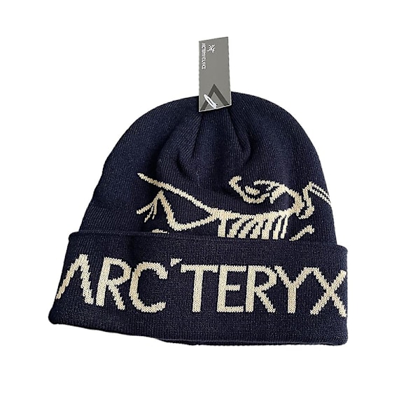 Arcteryx Unisex Vinterstrickad Beanie, Mössa, Stretchig (FMY) Navy Blue