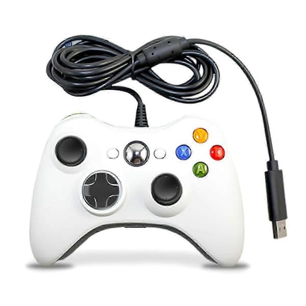 USB kablet spilcontroller Joypad Gamepad med hovedtelefonstik til spilsystem PC/Xbox360 B-FX-