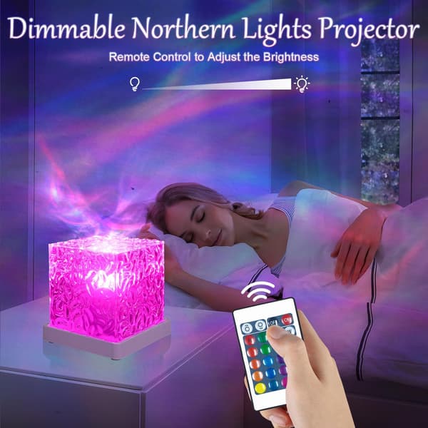 2025 Roterende Aurora Natlys Projektor, 16 Farver Ocean Wave Lampe til Soveværelset-FX-