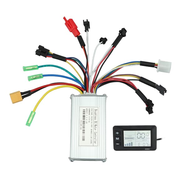 24V 36V 48V 250W?350W 17A Tre-tilstands Sinusbølge Controller Motor Børsteløs Controller Kit med LCD Display til Elcykel-FX-