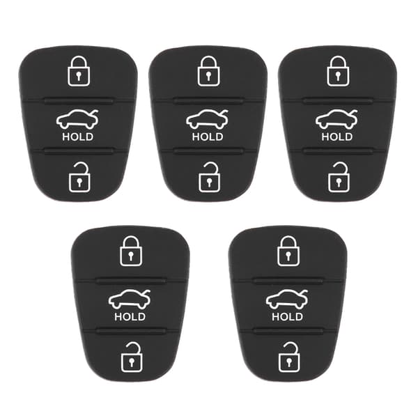 5 gummiudskiftningsnøglefob-covers til Hyundai & Kia (3-knaps)-FX-