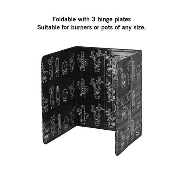 Non-stick Splatter Shield with 3 Sides for Frying Pan, Adjustable 3-Panel Splatter Guard with Foldable Design, High-Temperature Aluminum Foil Oil-FX-