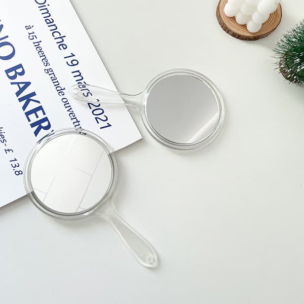 Bärbar handspegel med handtag personlig smink handhållen-FX-