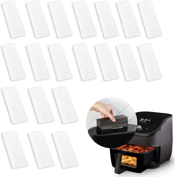 20-pak erstatningsfiltre til Vortex Plus 6QT Instant Airfryer med ClearCook og OdorErase-FX