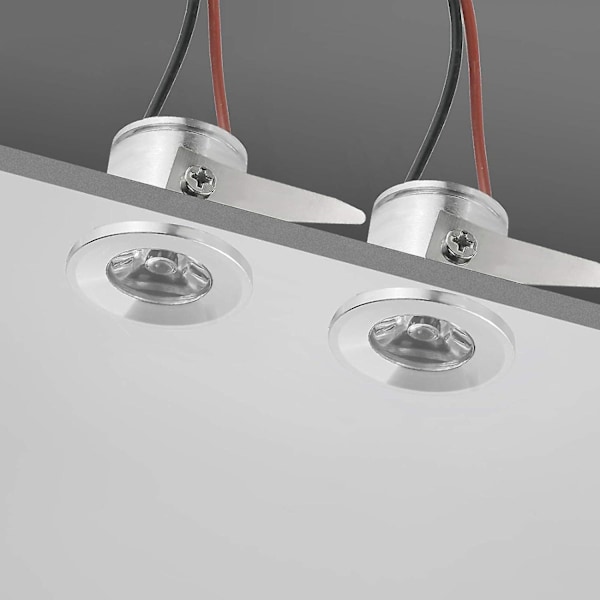 Upotettavat valaisimet, LED Sisäänrakennettu kohdevalo 1W Upotettu pieni kohdevalaisin LED-kattovalaisin muuntajalla viinikellariin, olohuoneeseen, AC85-265V, 10 kpl