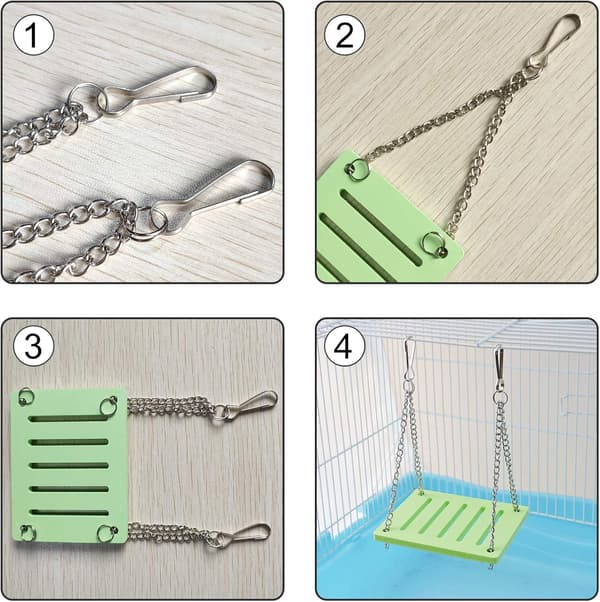 Ocean 3-pack hamsterleksaker, regnbågsbro och gunga, klättring och-FX-