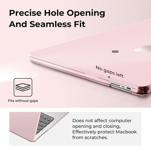 Hard Shell-etui til MacBook Air M2 M3 M4 13,6 tommer med Touch ID-FX-