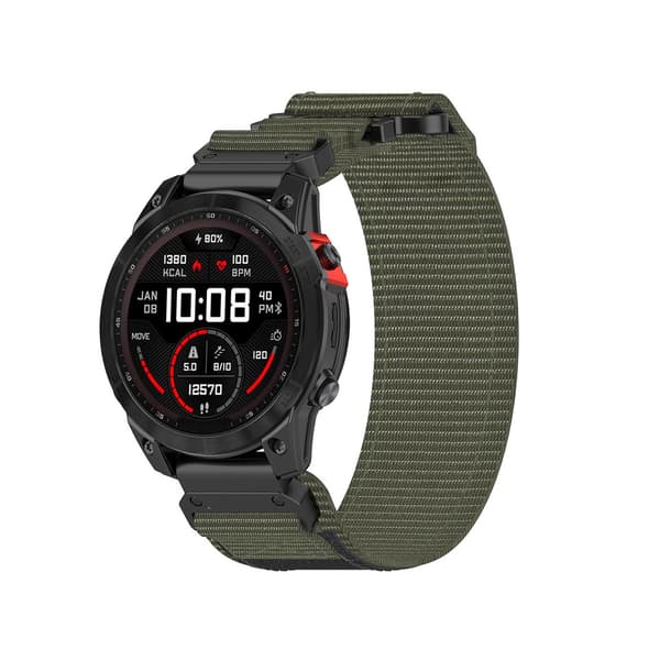 20 mm klokkerem til Garmin Fenix/Instinct/Descent/Epix grå-FX-