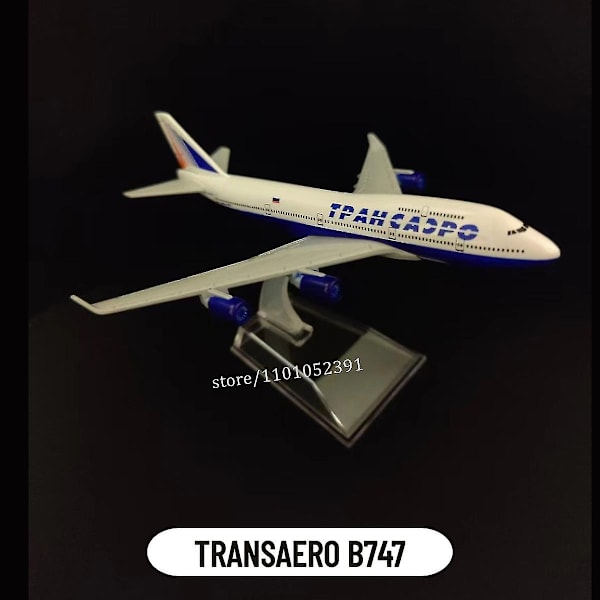 1:400 Skala Metal Flyvemaskine Replika DHL Boeing 757 Flyvemaskine Diecast Model Flyvemaskine Hjemmekontor Miniature Legetøj til Børn - Perfekt 122.Transaero B747