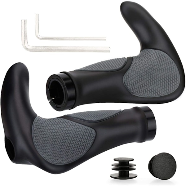 Sykkelstyre, Ergonomiske Gummisykkelstyre, Sklisikre Styre 22mm, for MTB BMX Sammenleggbare By-Sykler, Sparkesykkelstyre【HY】