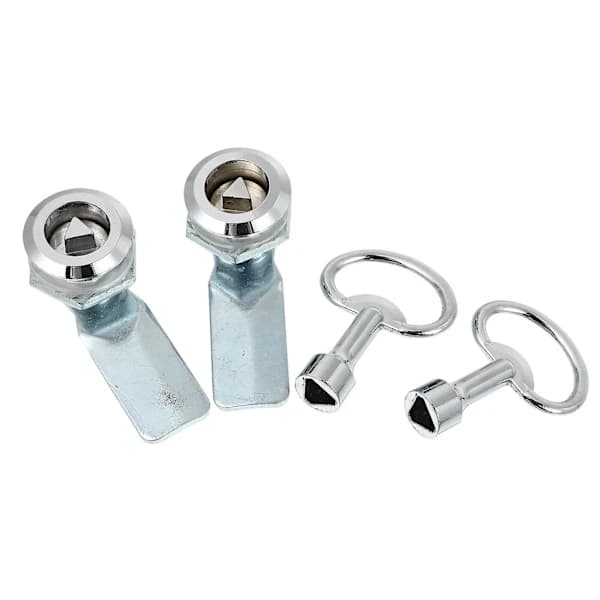 2 set triangulära lås för elskåp, kreativa lås för elskåp, lås för elskåp Silver Silver 7.00X2.20X2.20CM-FX-