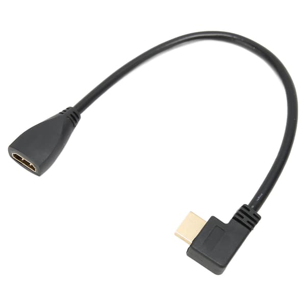 Vänstervinklad HD Multimedia Interface förlängningskabel Typ A hane till hona 24K guldpläterad kontakt 3D 4K videokabel-FX-