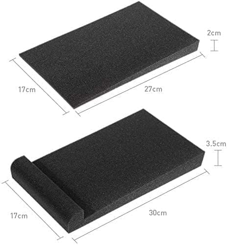 Monitorin akustiset eristyslevyt, kaiuttimen jalusta 30 cm x 17 cm x 3,5 cm (musta) -FX-