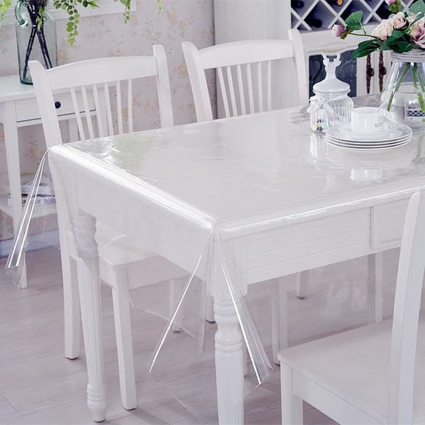 Klar genomskinlig PVC-bordsduk bordsöverdrag vattentät 0,25 mm (140*160 cm)-FX-