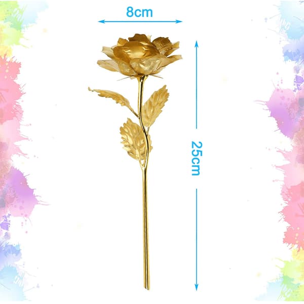 Forgyldt roseblomst, konserveret rose, evighedsrose gaveidé til valentinsdag, mors dag, thanksgiving, jul, -FX-