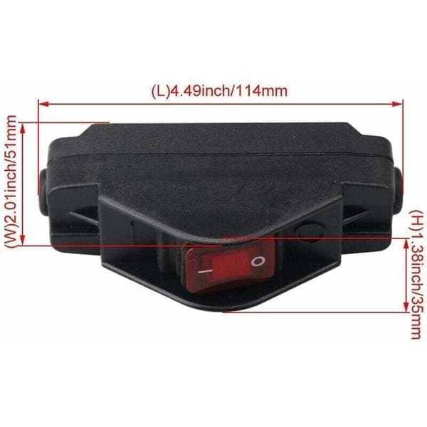 Vedenpitävä IP65 On/Off-kytkin 30A 220V Musta-FX-