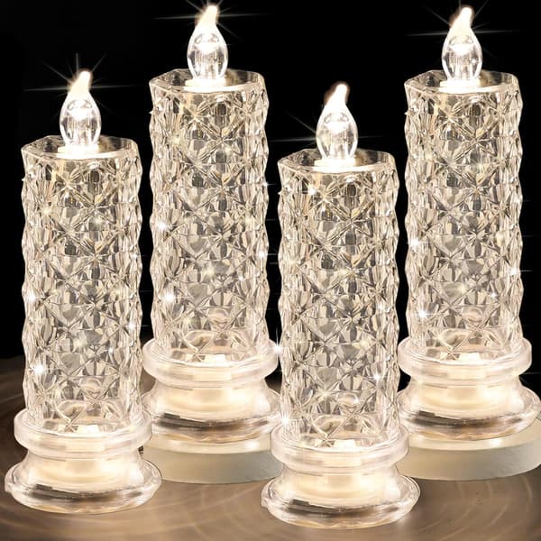 Batteridrevne Rose LED-lys - Romantiske Flameless Søjlelys til Valentinsdag-FX-