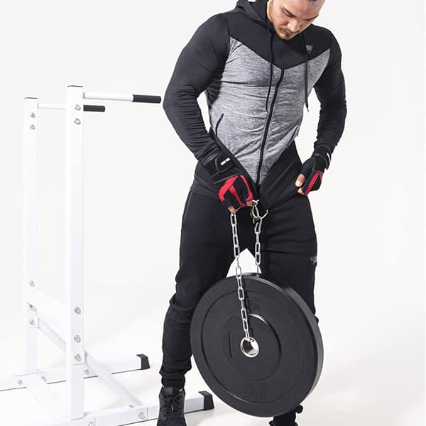 Vægtet Pull Up Dip Bælte Kæde Dobbelt D-Ring Vægtløftning-FX-