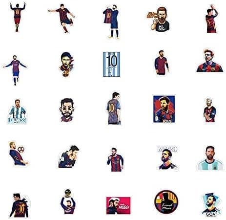 Fotballstjerne Klistremerker Messi Sticker Små Dekaler | 50 stk-FX-