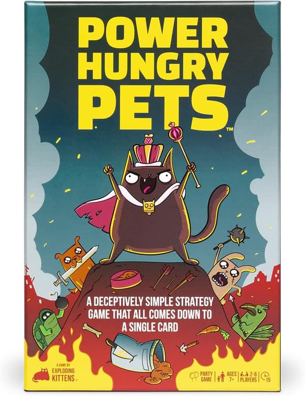 Power Hungry Pets by Exploding Kittens - 2-6 Players - Ages 7+ - 15 Minute Playtime - Strategic and Simple Card Game - Party Game-FX-