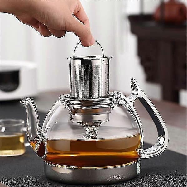 Induktionskomfur Varmebestandig Glas Tekande, 1000ml, Multifunktionel Filterkande-FX-