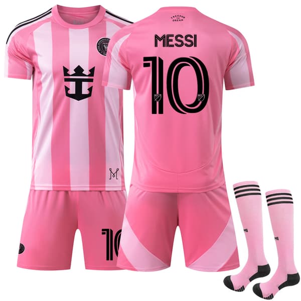 2025 Inter Miami CF Hjemmebanetrøje med strømper til børn Nr. 10 Messi-FX- 20