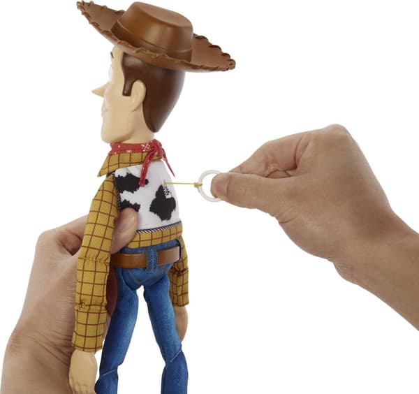 Disney Pixar Toy Story Talking Woody Doll, 20 Phrases, Pull String for Sound, Roundup Fun-FX-
