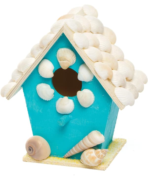 Træ miniature fuglehus håndværkssæt til børn (4-pak)-FX-