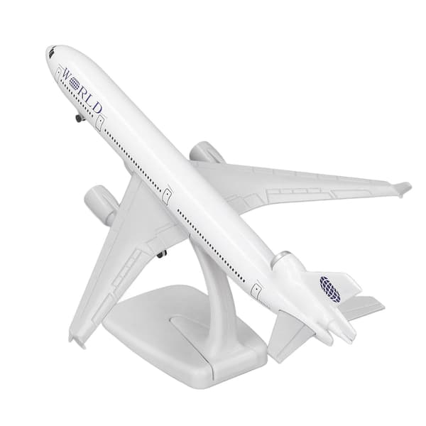 Alloy flyvemaskinemodel simulering præcis skala stabil base 3 hjul trykstøbt metal flymodel 20cm-FX-