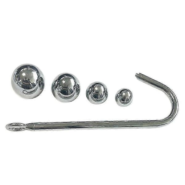 Utskiftbar metall rustfritt anal krok enkelt kuleperle metall buet krok-FX-