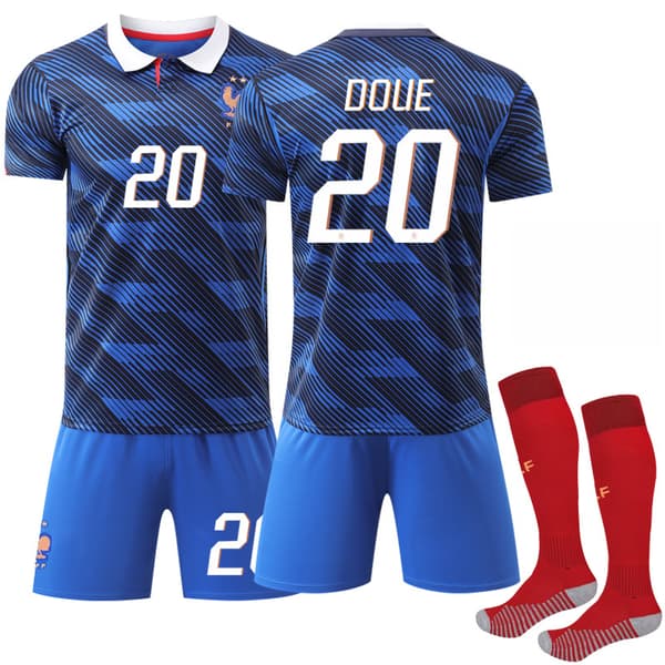 2026 VM Frankrig Hjemmefodboldtrøje sæt nr. 20 Doue No.20 Doue-FX- No.20 Doue 18