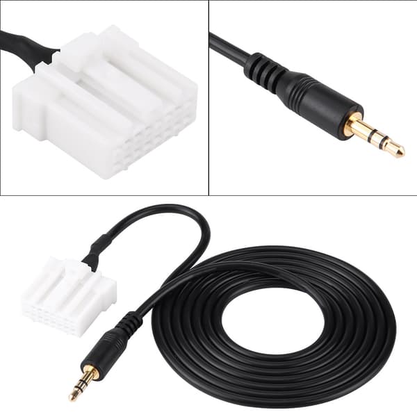 Bilstereo Aux-kabeladapter 3,5 mm Jack CD-gränssnitt för Mazda 2 3 5 6 2006-2013-FX-