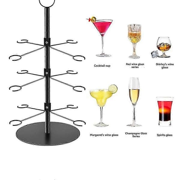 Cocktailträd, 3-våningskapacitet med 12 koppar, lämplig för champagneglas-FX-