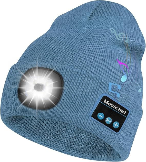 LED-mössa med Bluetooth-högtalare och hörlurar för män och kvinnor -FX-