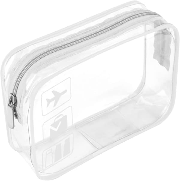 TSA-godkänd genomskinlig necessär - Transparent vätskeväska i kvartsstorlek för flygresor-FX-