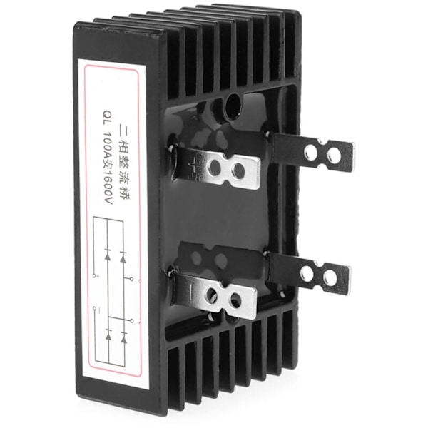 1 stk. 100A AMP 1600V Spænding 2-faset Broensretter med diode høj sort effekt