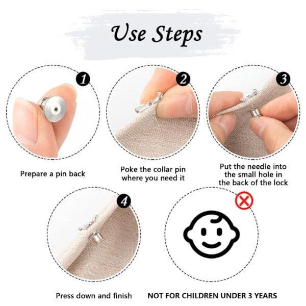50 stk Låsstift Bakside Pins Emalje Pins{HH}