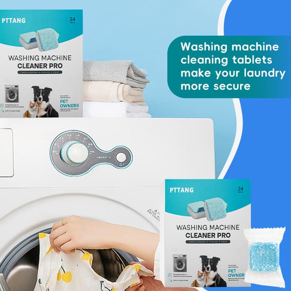24 Pcs. Washing Machine Cleaning Tablets - 12 Month Supply for Pet Owners