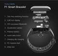 F1 Plus WearFit Aktivitetsarmbånd med farvedisplay - Blå-FX-