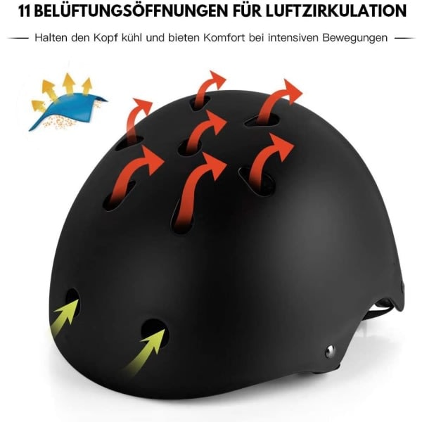 Børnecykelhjelm Skatehjelm 55-58