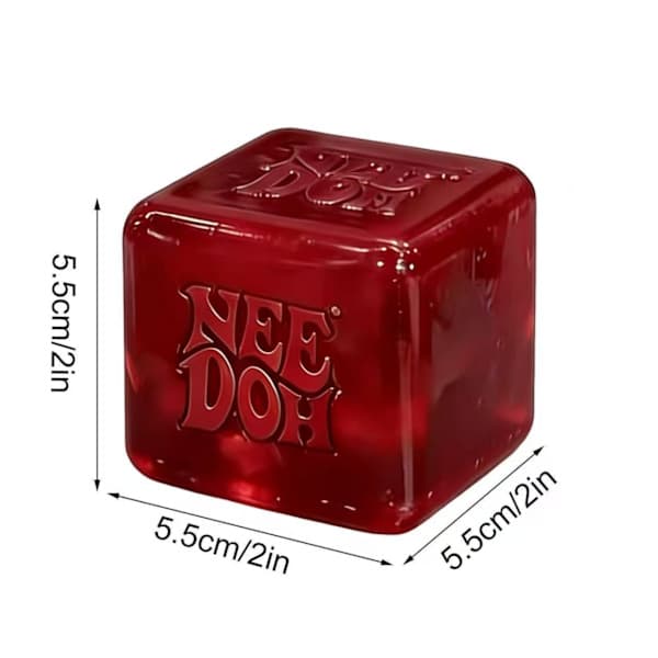 NeeDoh Dr Pepper Nice Cube Suptid Squish Stressaflastende Legetøj, Blødt Klemme Fidget Legetøj til Børn og Voksne-FX-