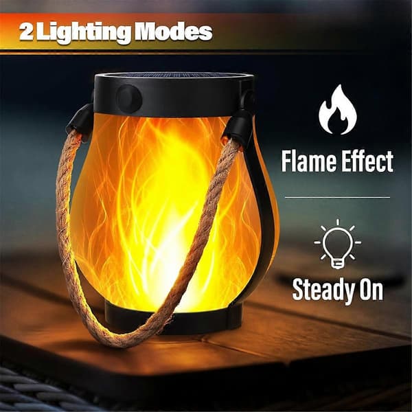 Solcellelamper med flammende flamme til haven -FX-