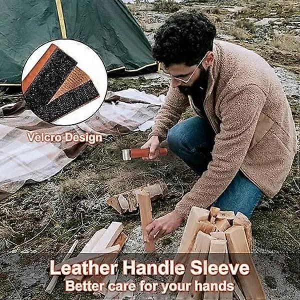 Træbor til udendørs overlevelse, manuel skruenøgle til bushcraft, multiværktøj til sømning og hulboring til camping og bushcraft Brun-FX-