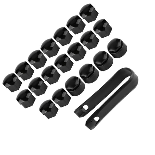 20 kpl 17 mm pyöränmutteripultit auton navan suojus varkaudenestosuojus musta-FX- 0.1