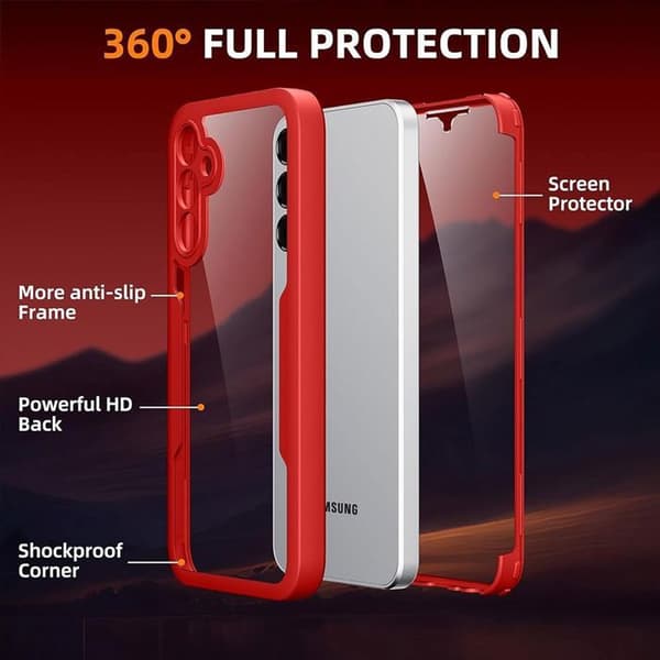 BOOLING Støtsikkert deksel til Samsung Galaxy A17 4G/5G - Rød Trim-FX-