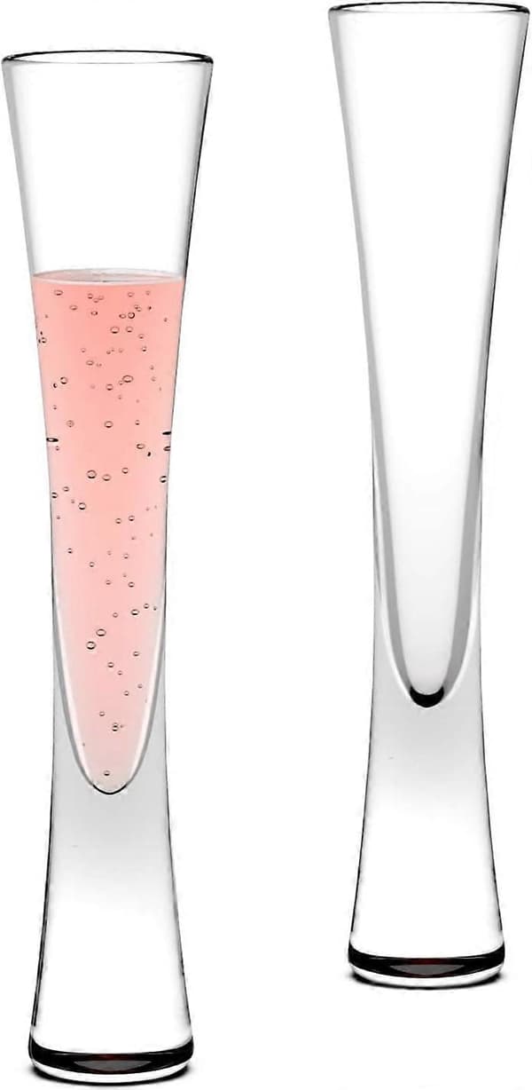 2x150ml champagneglas, handgjorda, klara kristall champagne likörglas, bröllopsdag-FX-