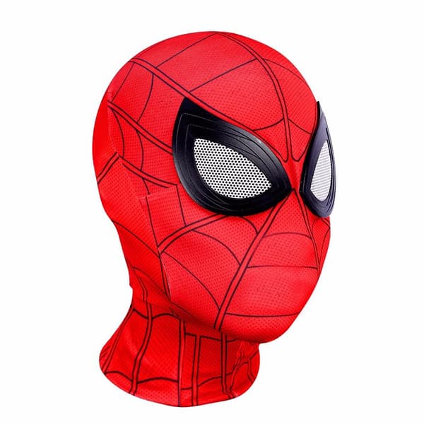 Spiderman-maske med lysende øyne, Superheltmaske for barn/voksne{Fyn10} Red-Adults