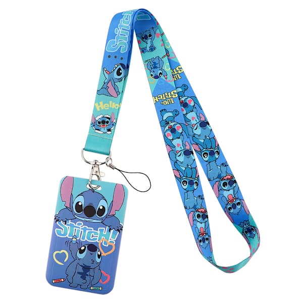 Lanyard with Stitch pattern - Key lanyard, mobile safety strap, card holder, office document holder, gift KP631-7-FX-